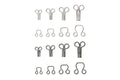 Tulip - "Sonaeru 備" Spring Hook - Silver or Black