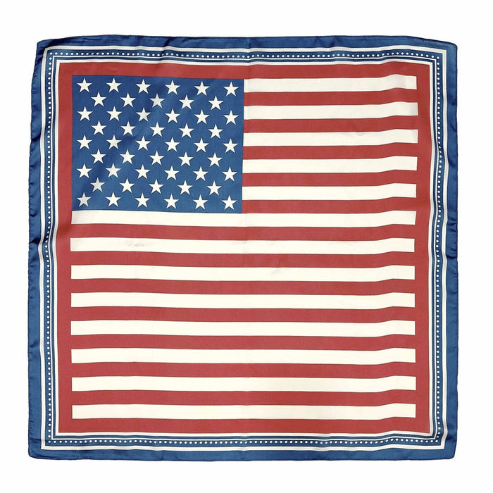 USA Flag Print Square Scarf