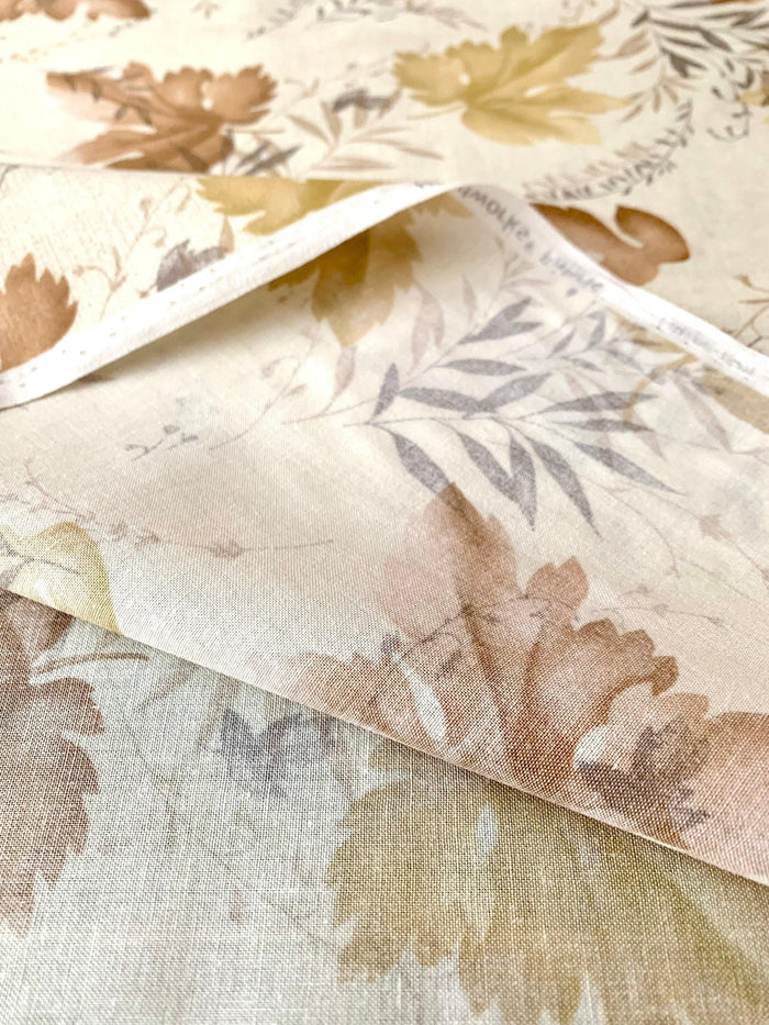 Vancet - Autumn Leaf Taupe-Ism Printed Cotton Taupe - Beige