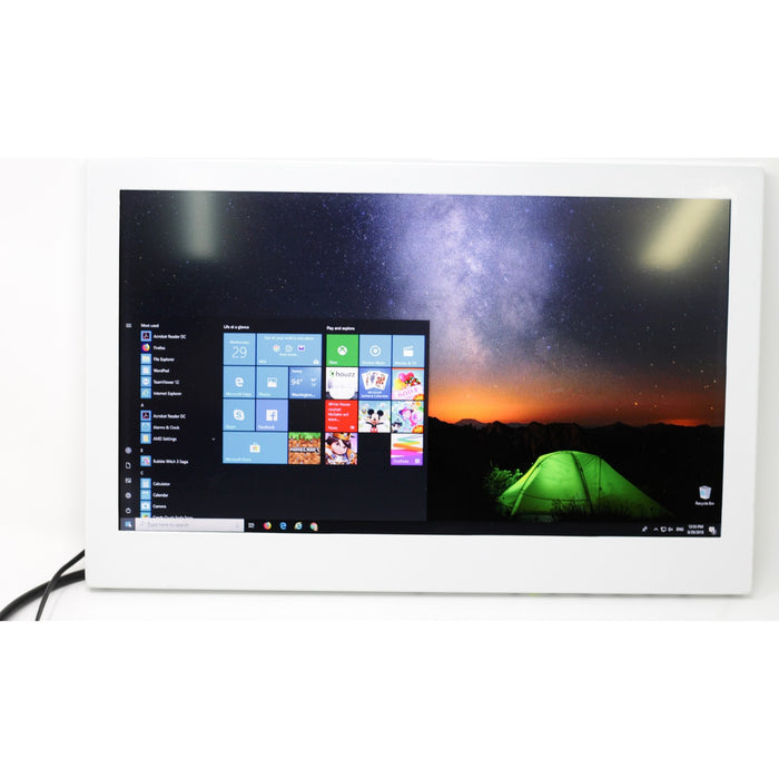 Vuecore 15.6 inch LED on-wall monitor powered on