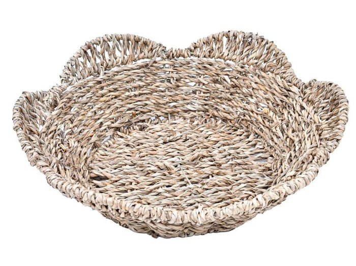 WG-1015 - Round Scallop Seagrass Basket