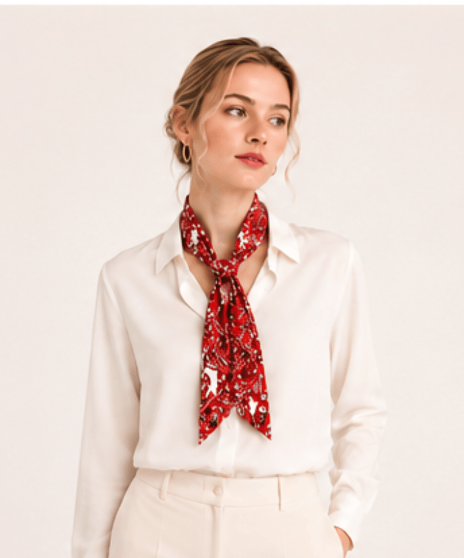WLLS304 Bandana Skinny Scarf