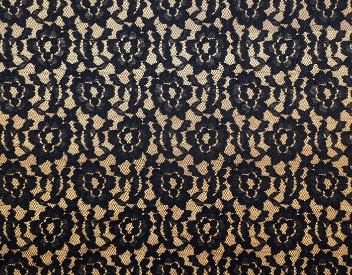 Japanese Flowered Lace 42866-4 black