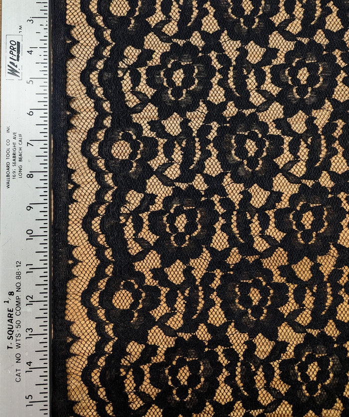 Japanese Flowered Lace 42866-4 black