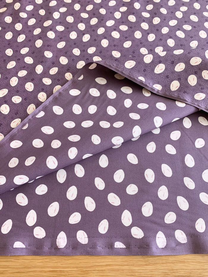 Yamaoka - Slipper Bunnies Cotton Fabric - Lavender Purple
