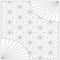 Yokota - Asanoha and Shippou Cotton Sashiko Fukin Sampler Cloth - White