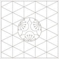 Yokota - Basketweave and Plum Blossoms Cotton Sashiko Fukin Sampler - White