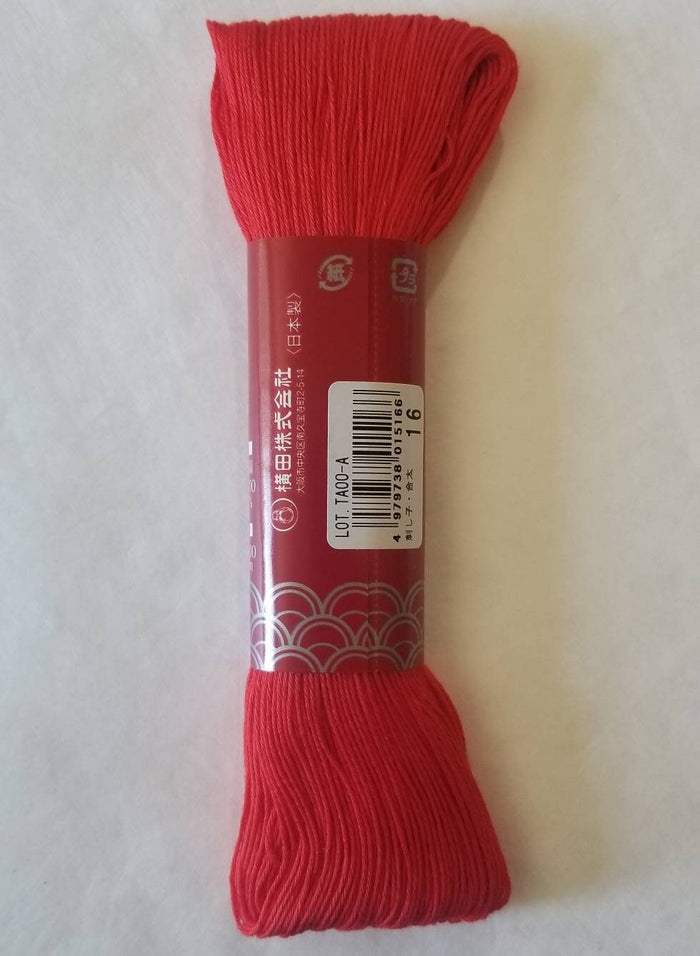 Yokota - Cotton Sashiko Thread 100m Skein - #16 Red