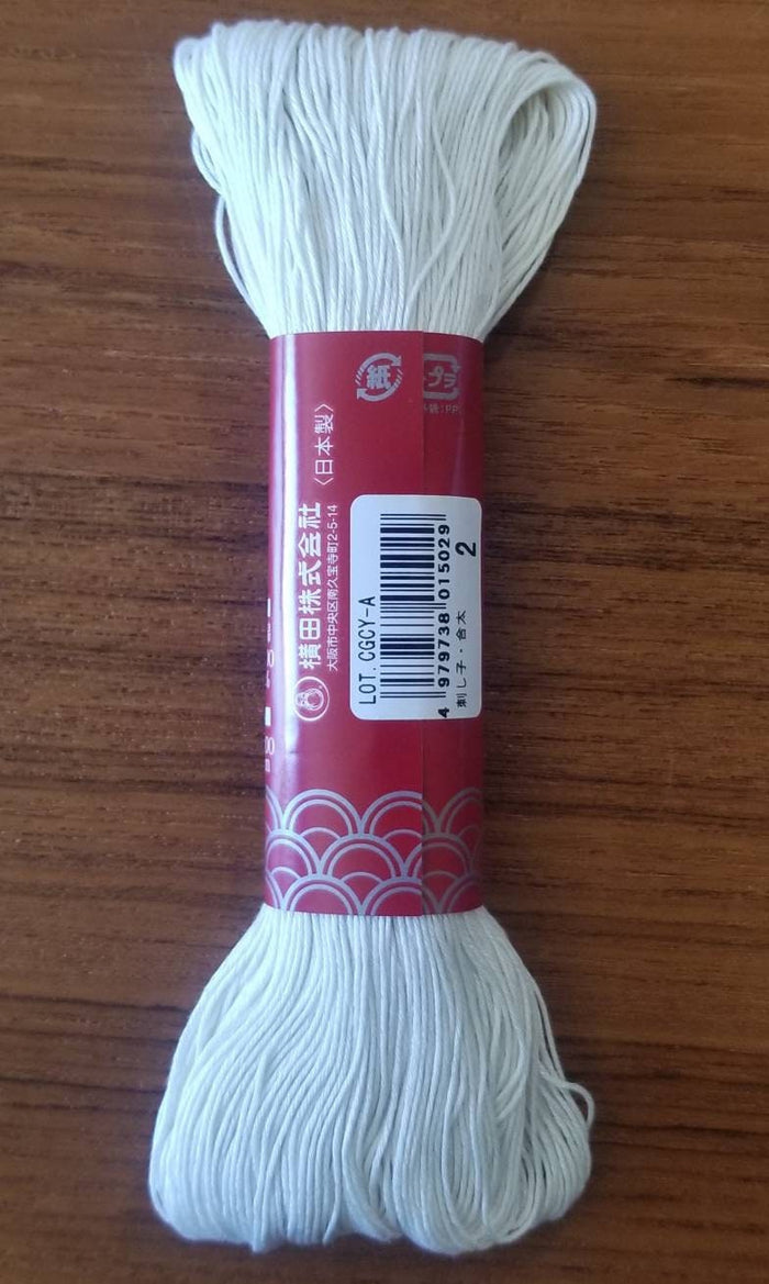Yokota - Cotton Sashiko Thread 100m Skein - #2 Ecru Beige