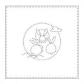 Yokota - Moon Rabbit Cotton Sashiko Fukin Sampler Cloth - White