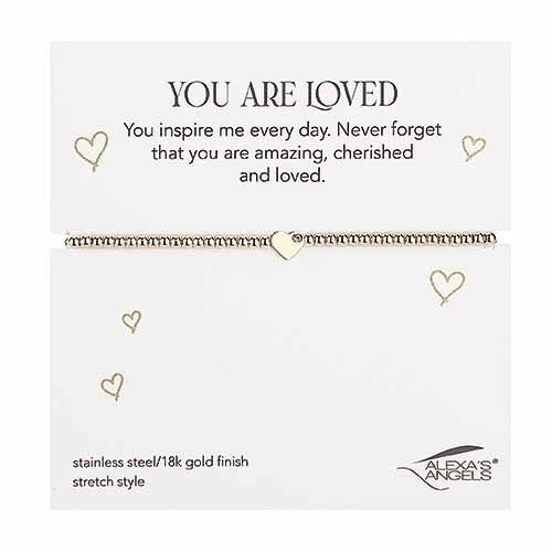 You Are Loved stretch bracelet — sweet inspirational jewelry, birthday and holiday gift