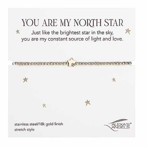 You Are My North Star bracelet — shown on wrist