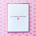 You vs All Other Things Valentine love card — funny and sweet Valentine's Day card