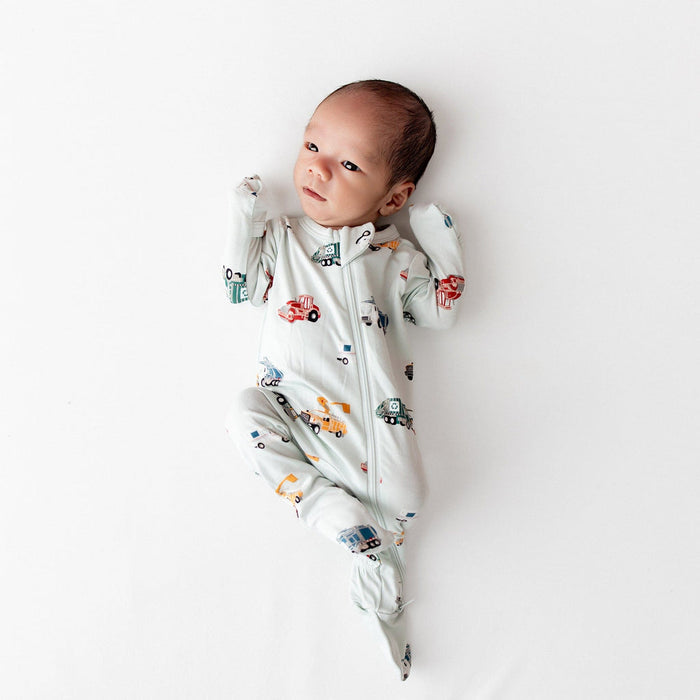 Kyte Baby Zippered Footie in City Vehicles